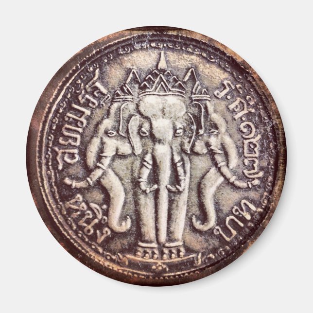 El imán tailandés del elefante baht (Frente)