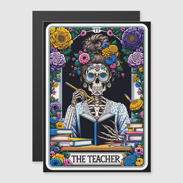 El imán Tarot Card "El profesor" (Anverso/Reverso)