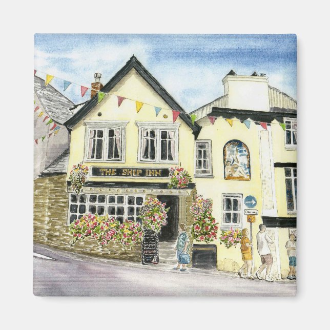 El imán 'The Ship Inn (Fowey)' (Frente)