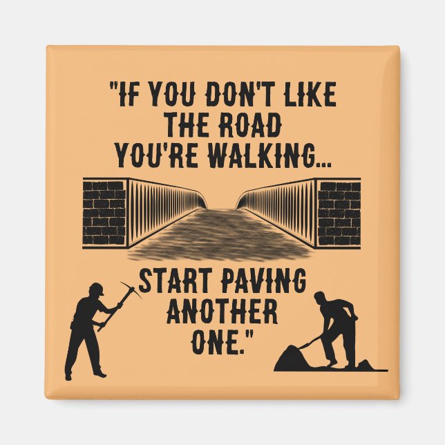 El imán "Una nueva carretera" (Frente)