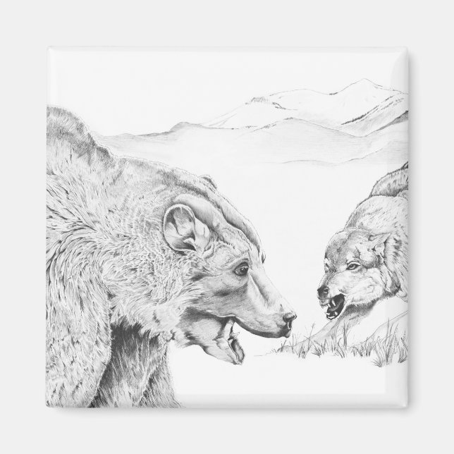 El imán Wolf & Bear (Frente)