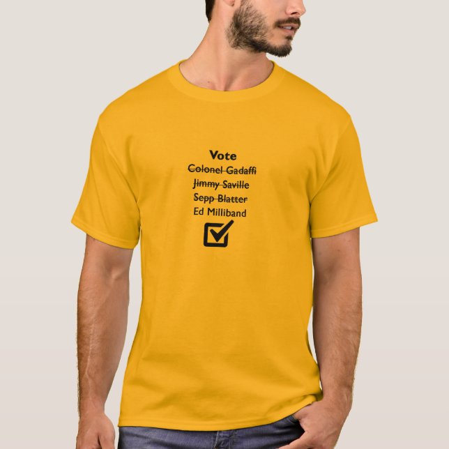 El imitar político de la camiseta del voto de la (Anverso)