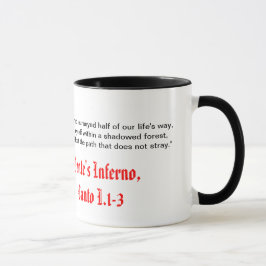 El infierno de Dante, taza del Canto I