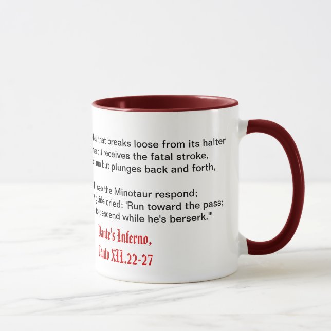 El infierno de Dante, taza del Canto XII (Derecha)