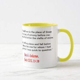 El infierno de Dante, taza del Canto XIX