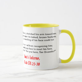 El infierno de Dante, taza del Canto XV