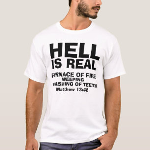 El INFIERNO ES camisetas REALES, cristianas,