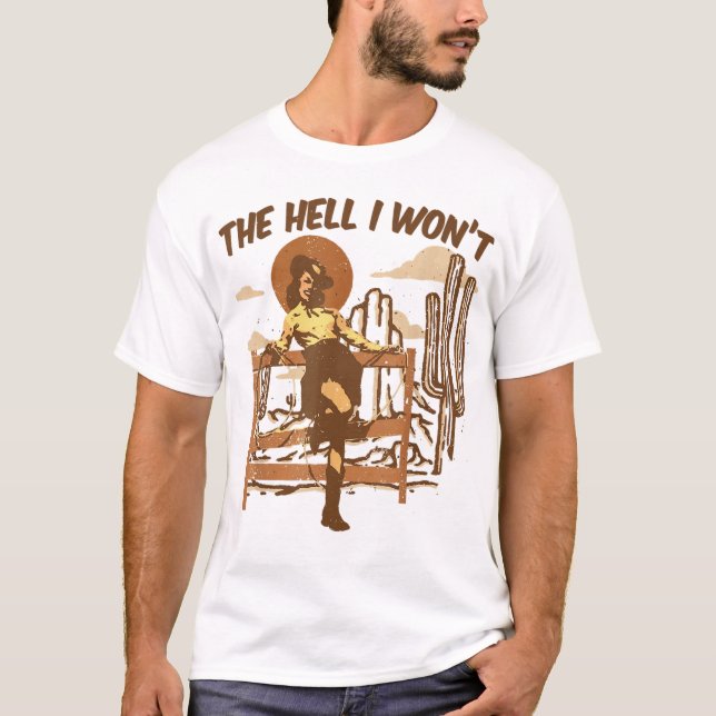 El infierno no voy a ser camiseta occidental, esti (Anverso)
