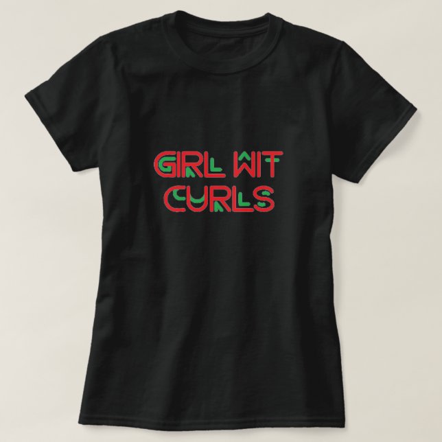 El ingenio del chica encrespa la camiseta (Diseño del anverso)