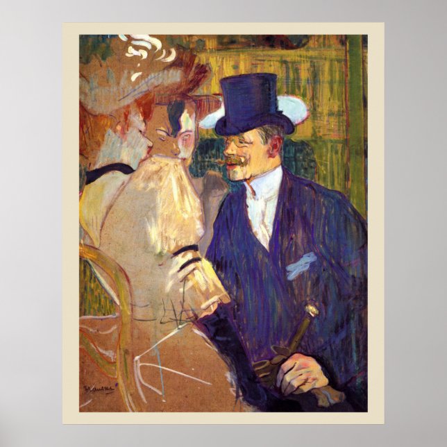 El inglés de Toulouse Lautrec, arte vintage (Frente)