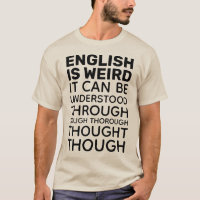 El inglés es una extraña camiseta en lengua divert