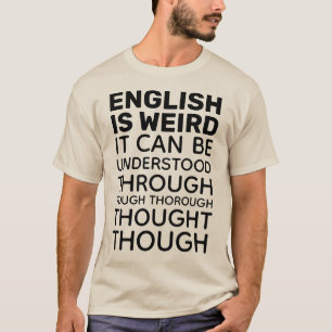 El inglés es una extraña camiseta en lengua divert