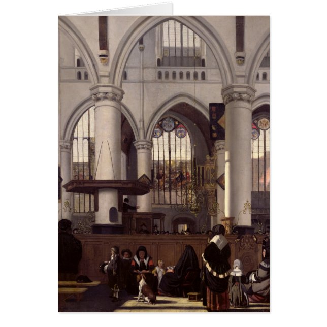 El interior de Oude Kerk, Amsterdam, c.1660 (Frente)