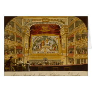 El interior del teatro real en Dresden