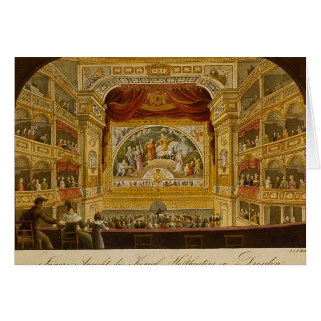 El interior del teatro real en Dresden (Anverso (Horizontal))