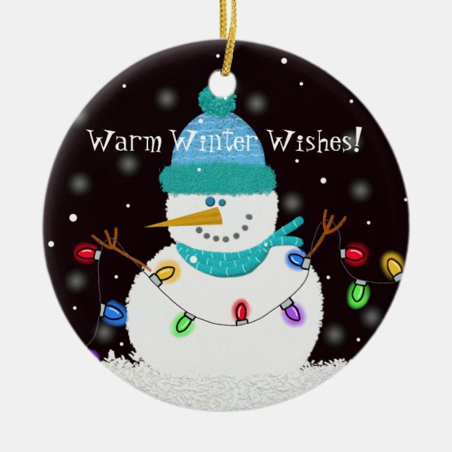 El "invierno caliente desea" el ornamento del (Frente)