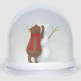 El invierno del oso de nieve cute bebe