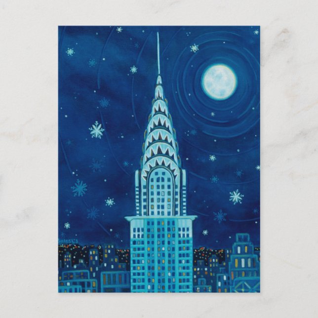 El invierno en la postal de Nueva York (Anverso)