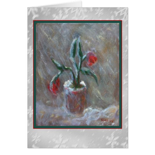 El invierno florece la tarjeta del arte