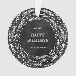 El invierno ramifica ornamento del día de fiesta