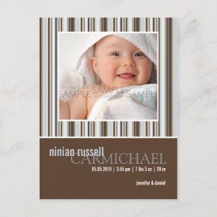 El invierno raya a Brown • Invitación del bebé