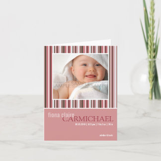 El invierno raya rosa • Invitación del bebé