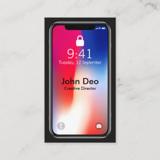 el IOS inspiró la tarjeta de visita del iPhone X
