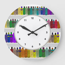 El jabón del arco iris embotella el reloj colorido