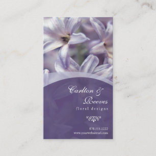 El jacinto florece tarjeta de visita