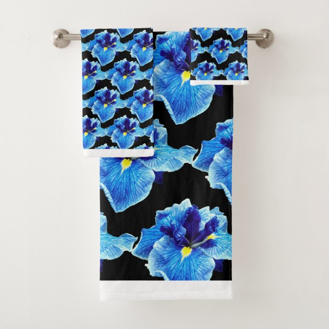 EL JAPONÉS IRIS FLOWER TOWEL SET (In situ)