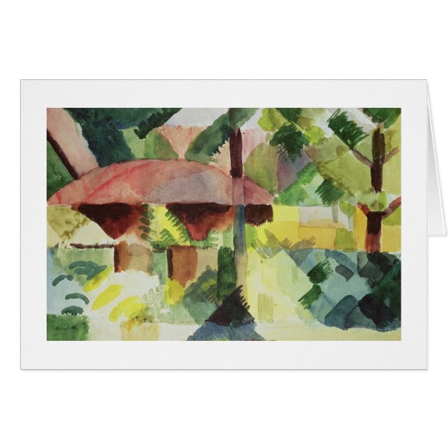 El jardín, 1914 (w/c en el papel) (Anverso (Horizontal))