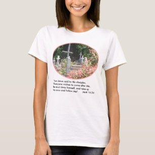 El jardín cruza la camiseta w/Verse de las mujere