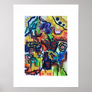 El jardín de Eva - Arte abstracto pintado a mano