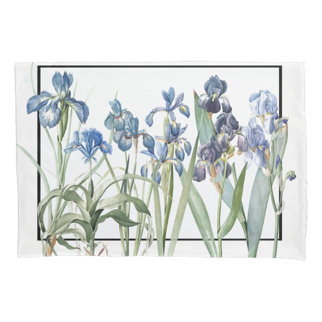 El jardín de flores azul del iris sale de la funda (Anverso)