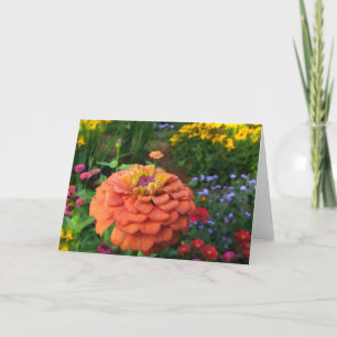 El jardín de flores colorea la tarjeta