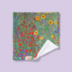 El jardín de la granja Gustav Klimt con girasoles
