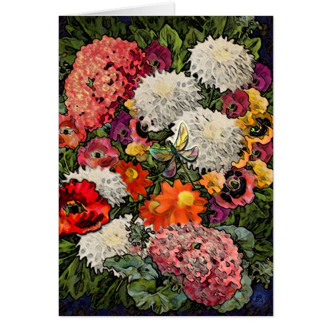 El jardín de la libélula (tarjeta) (Frente)