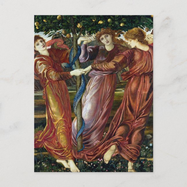 El jardín de los Hesperides, la postal Burne-Jones (Anverso)