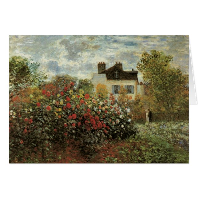 El jardín de Monet en Argenteuil de Claude Monet (Anverso (Horizontal))