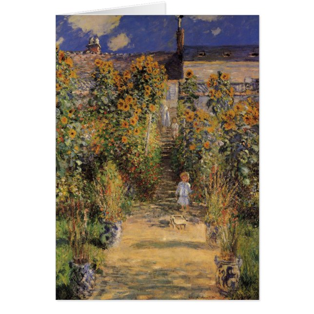El jardín del artista en Vetheuil por Claude Monet (Frente)