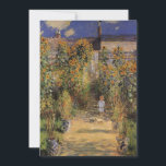 El jardín del artista en Vetheuil por Claude Monet<br><div class="desc">El Jardín del Artista de Vetheuil (1880) de Claude Monet es un bonito cuadro de arte floral de estilo imponente vintage. Un joven chica flanqueado por altas flores de girasol amarillas que florecen durante la temporada estival. Un niño está parado en un camino en el jardín de Monet en Vetheuil...</div>