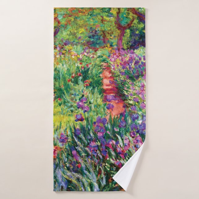 El jardín del iris de Claude Monet (Toalla de baño)