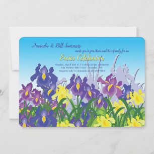El jardín del iris florece la invitación