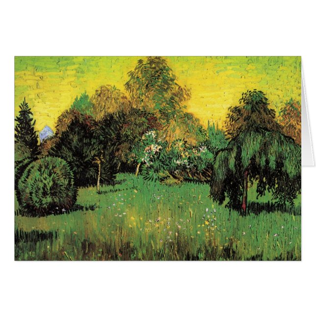 El Jardín del Poeta por Vincent van Gogh (Anverso (Horizontal))