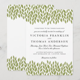 El jardín verde sale de la invitación de la boda