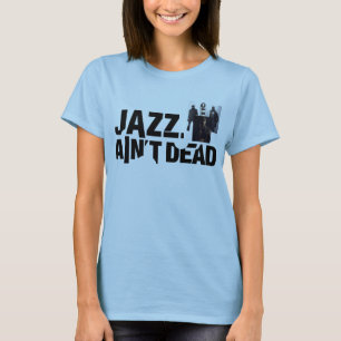 El JAZZ NO ES camiseta MUERTA del collage del