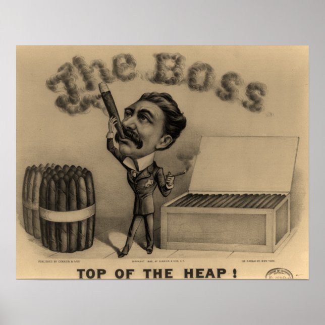 ¡El jefe! Impresión para fumadores de cigarrillos (Frente)