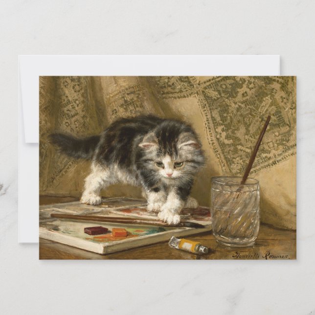 El joven artista | Henriëtte Ronner-Knip (Anverso)