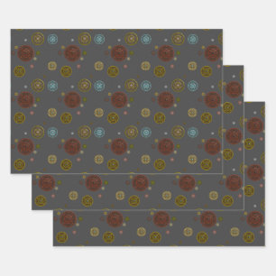 El juego de papel de envolver de Zodiac Mandalas