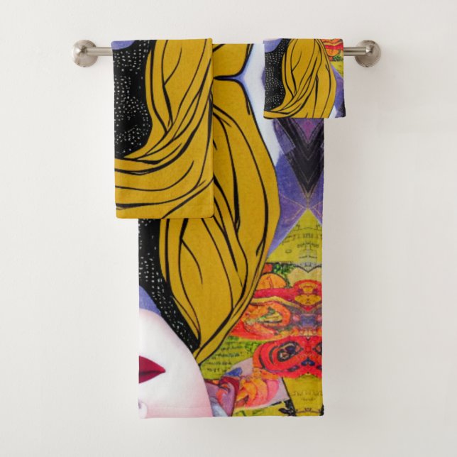 El juego de toallas de baño de escarf (In situ)